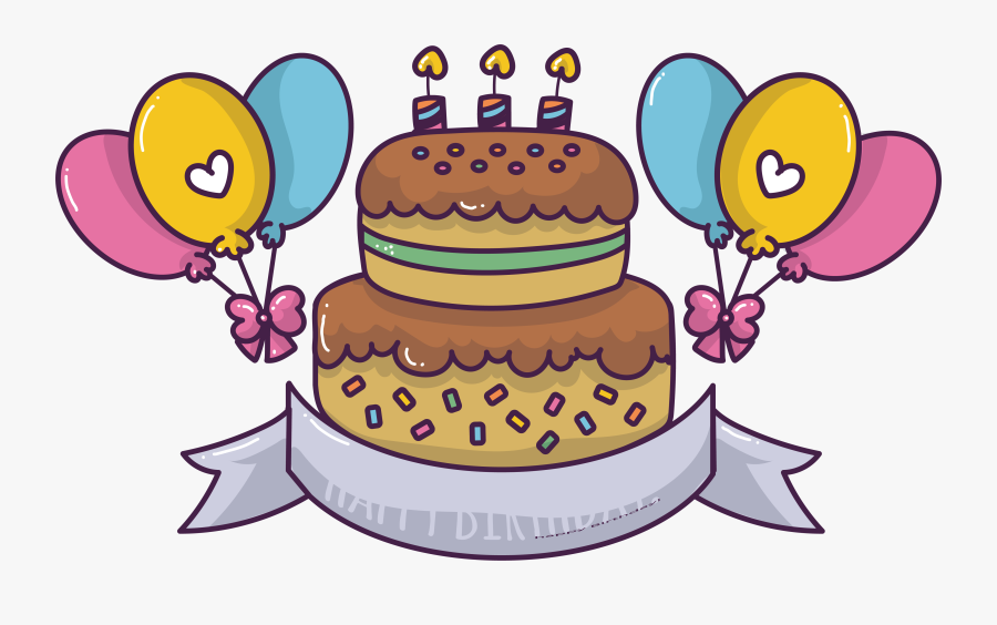 Clip Art Cartoon Birthday Cake Images - Birthday Cake Cartoon Cute, Transparent Clipart