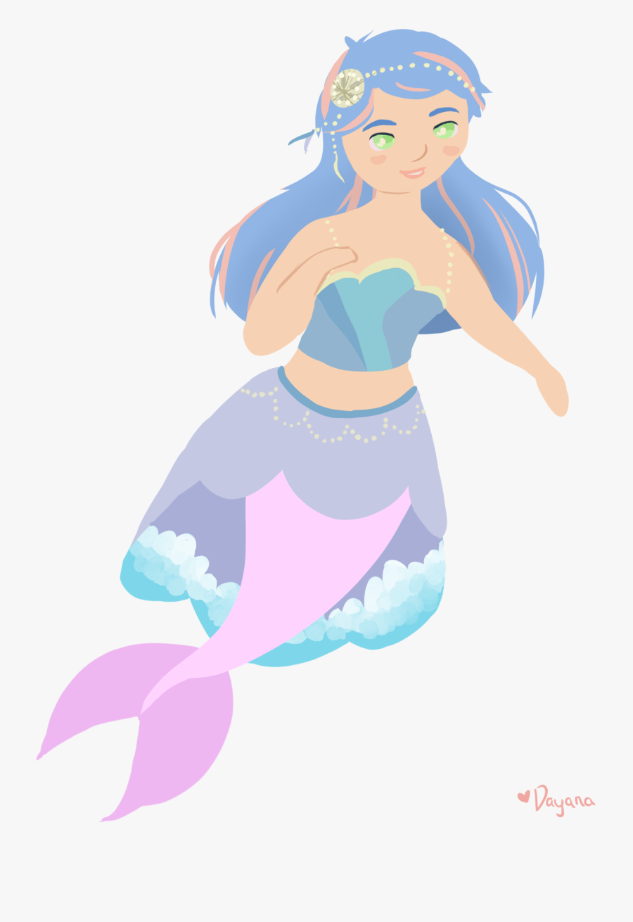 Mermaid Clipart Watercolor - Illustration, Transparent Clipart