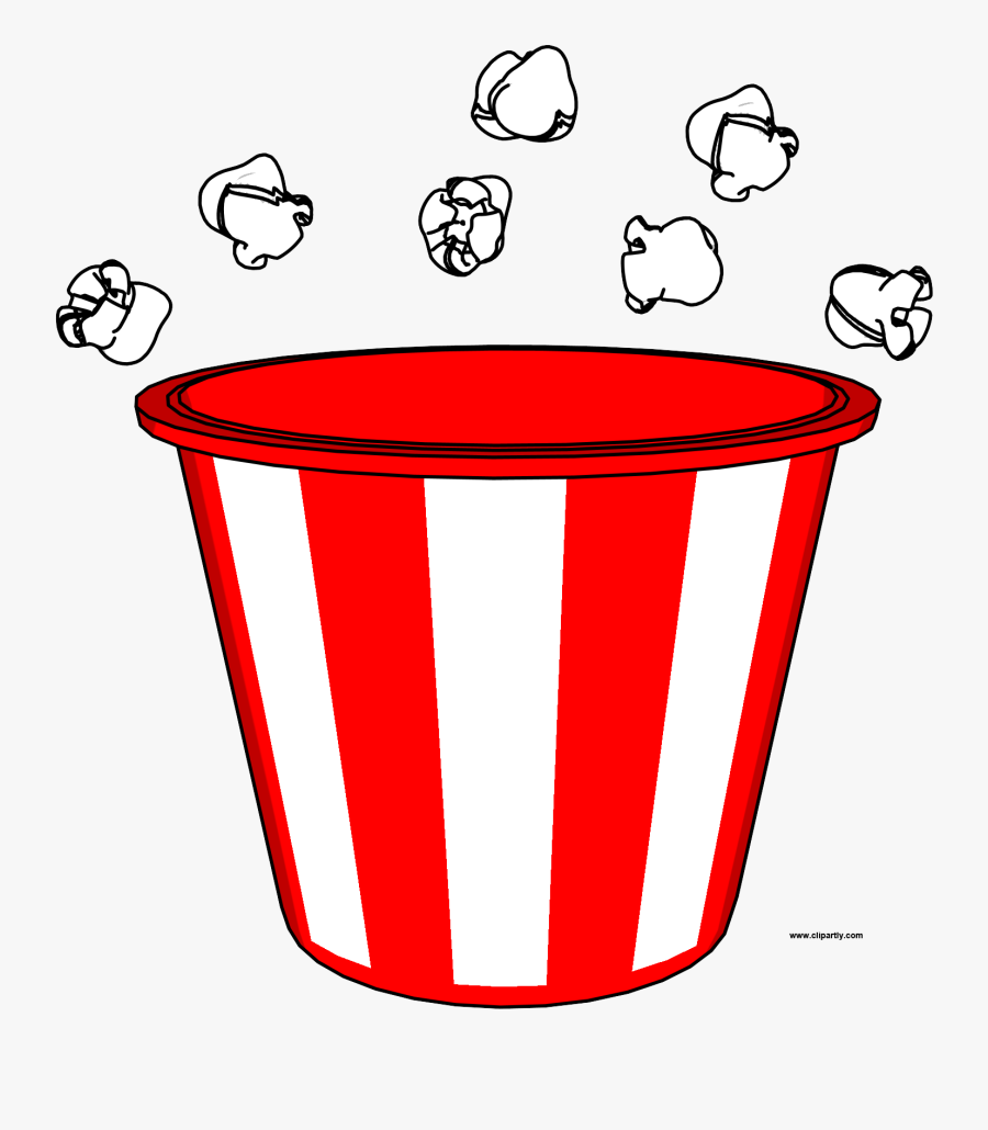 Popcorn Bucket And Pop Clipart Png - Empty Popcorn Bucket Clipart, Transparent Clipart