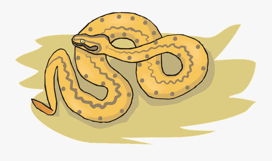 Reptile Coiled Snake Clipart - Clip Art Desert Snake, Transparent Clipart