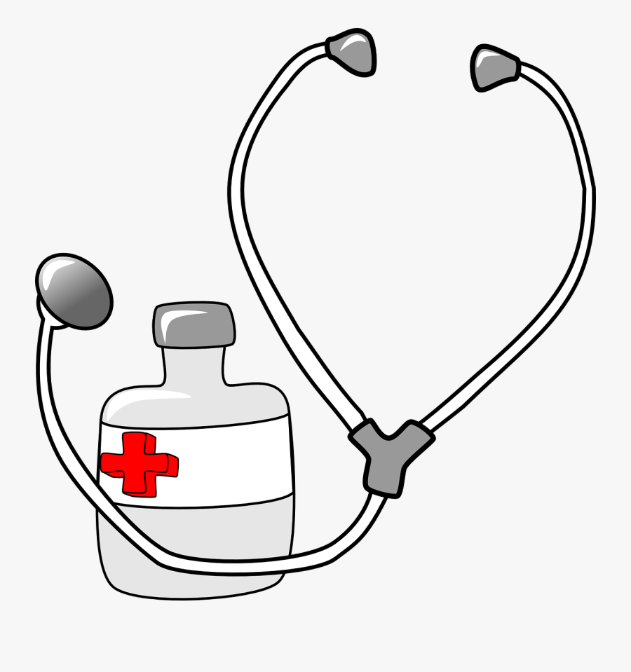 Medicine And A Stethoscope - Stethoscope Clipart, Transparent Clipart