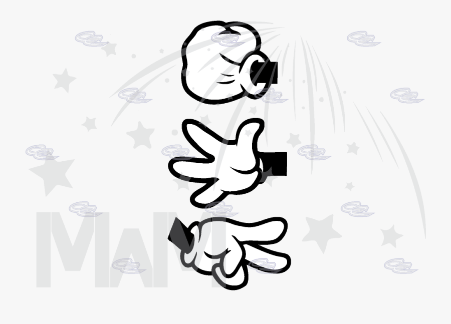 Mickey Mouse Hand Clipart Black And White Download - Rock Paper Scissors Hoodie, Transparent Clipart