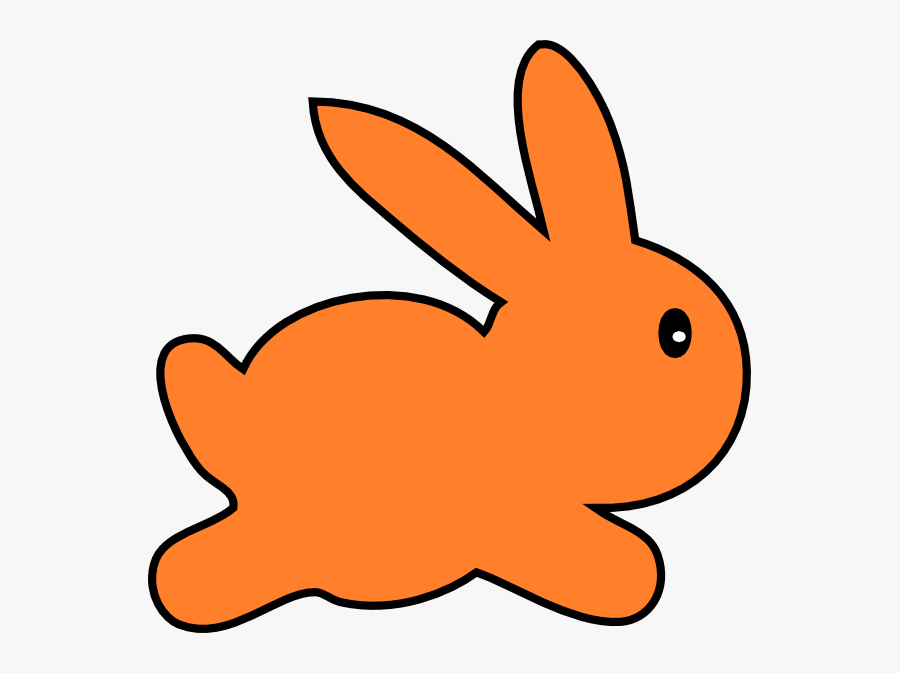 Orange Clipart Bunny - Orange Easter Bunny, Transparent Clipart