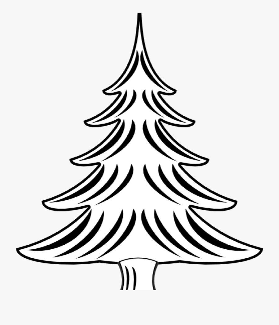 Christmas Tree Clipart To Print - Gambar Sketsa Pohon Natal, Transparent Clipart