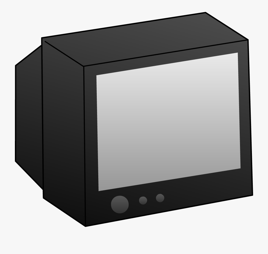 Clipart Tv - Old Tv Clipart Black And White, Transparent Clipart