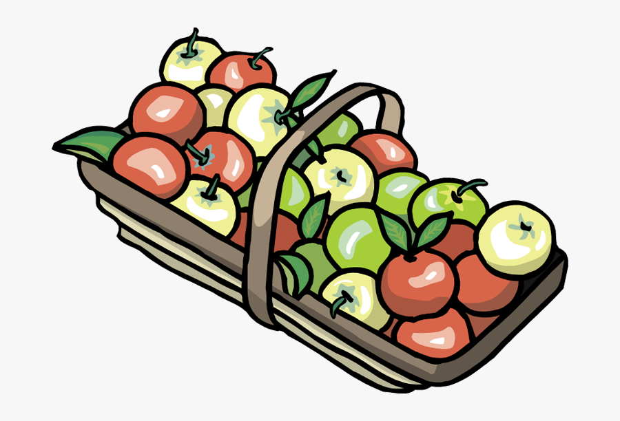 Cute Apple Basket Clipart Free Clipart Images - Basket Of Apple Clipart, Transparent Clipart
