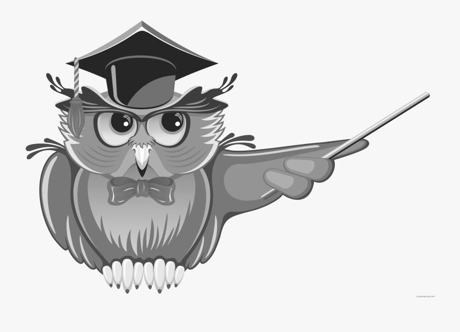 School Owl Clipart - Mądra Sowa, Transparent Clipart