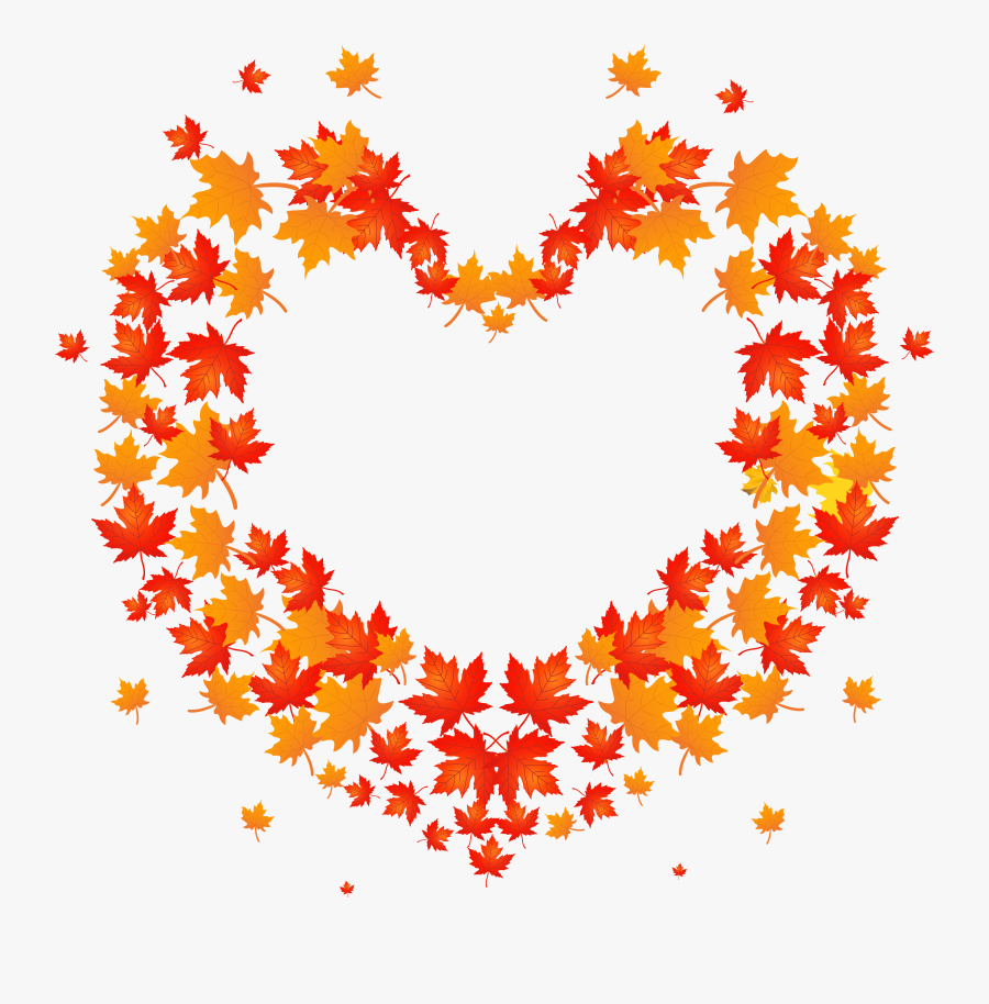 Leaves Heart Transparent Png, Transparent Clipart