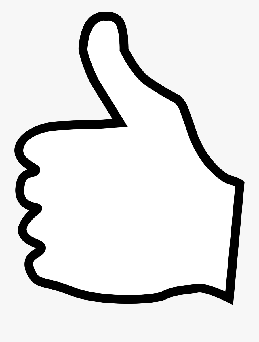 Clipart Thumbs Up - White Thumbs Up Transparent Background, Transparent Clipart