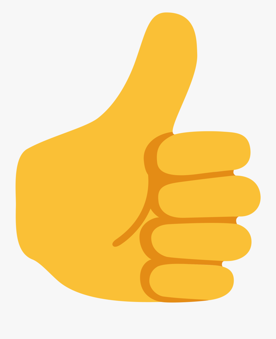 Thumbs Up Emoji - Orange Thumbs Up Icon, Transparent Clipart