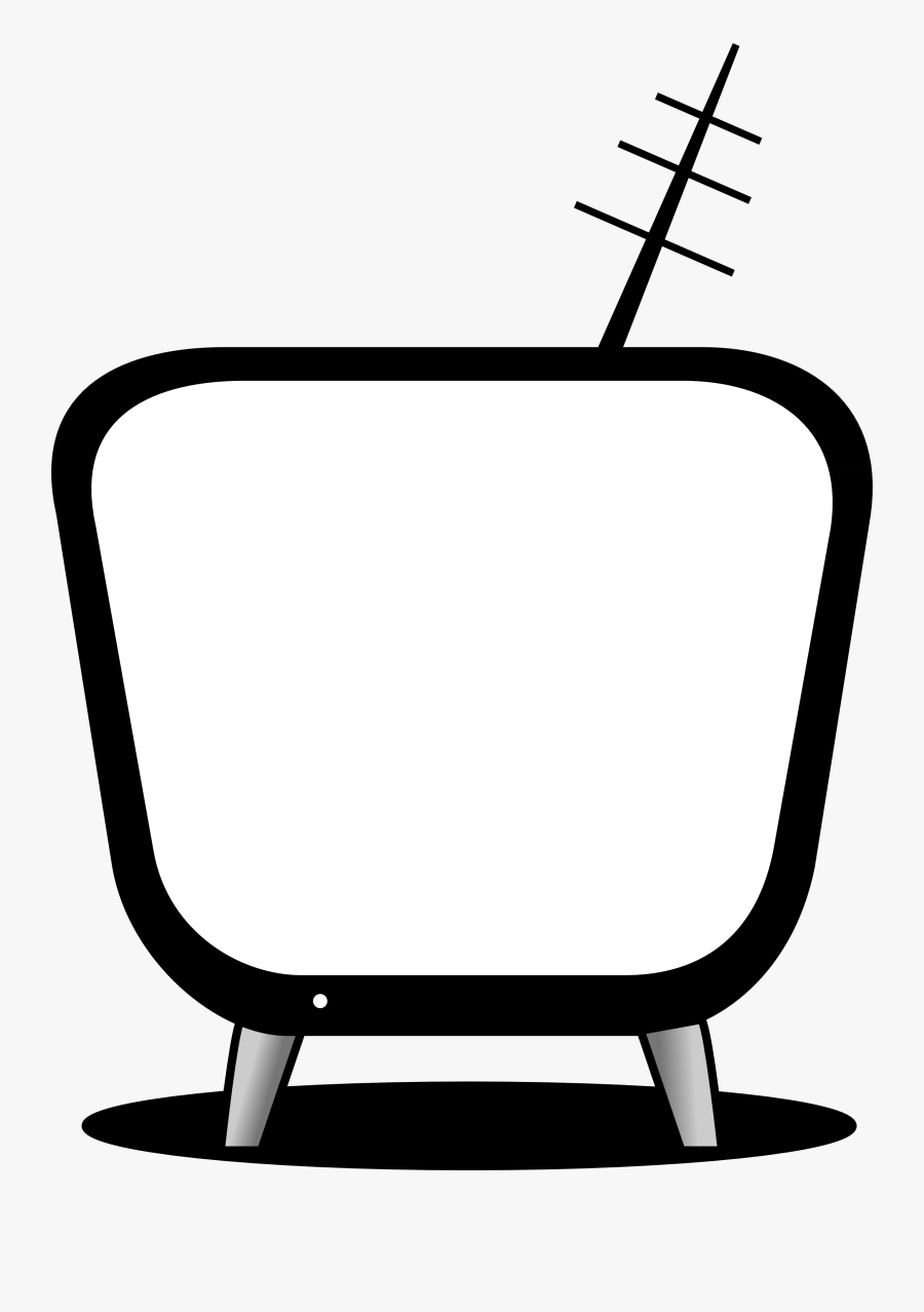 Chrisdesign Comic Tv Black White Line - Tv Logo Black And White, Transparent Clipart