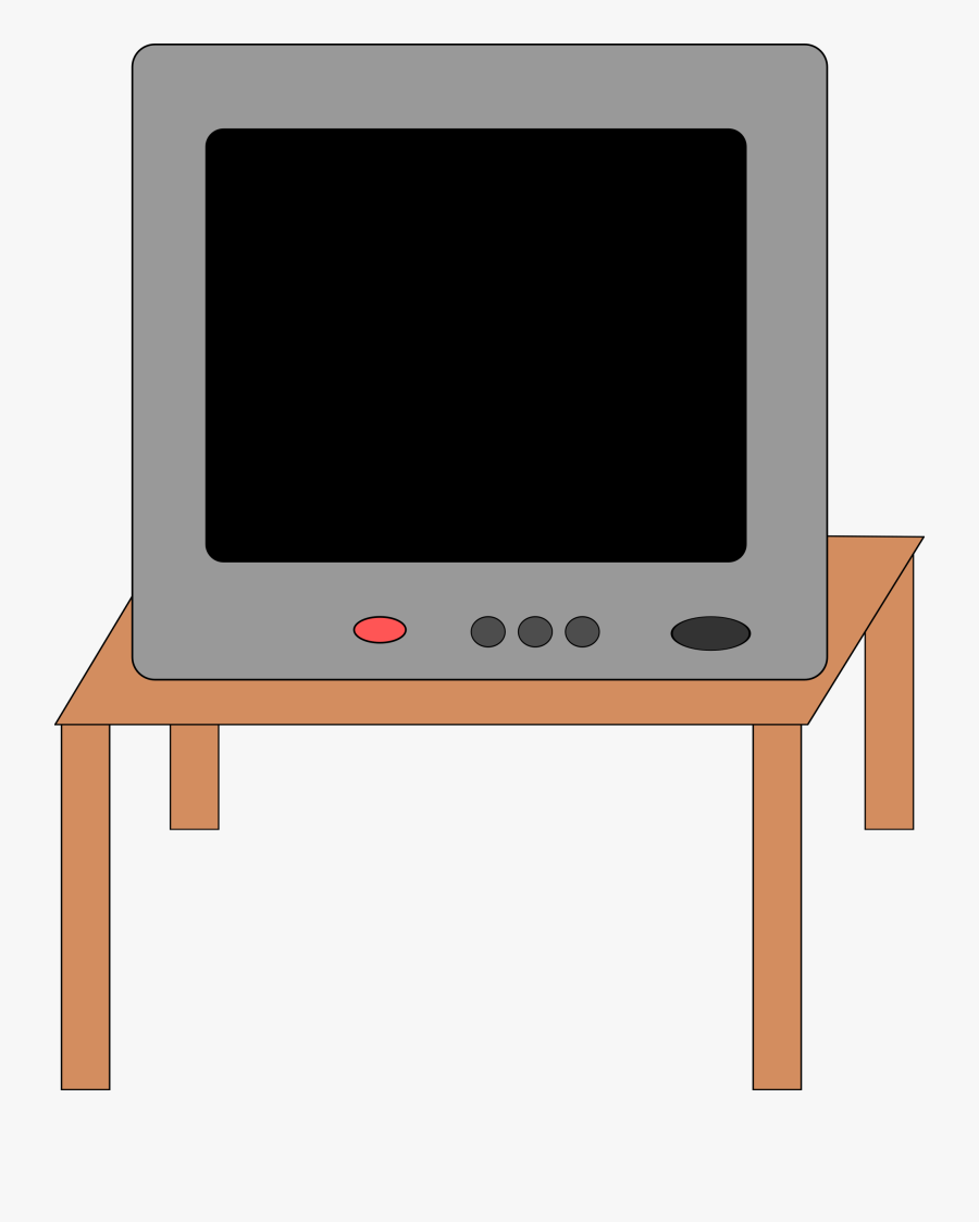 Tv Set 1 - Tv On The Table Clipart, Transparent Clipart