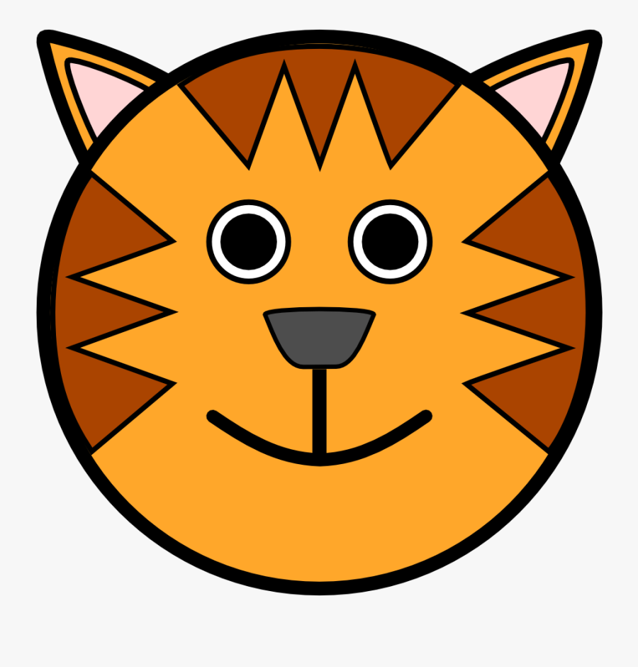 Tiger Face Cartoon Drawing, Transparent Clipart