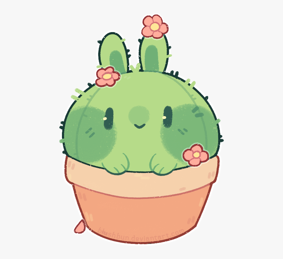 Resultado De Imagem Para Cactus Tumblr Png - Kawaii Bunny Cactus, Transparent Clipart