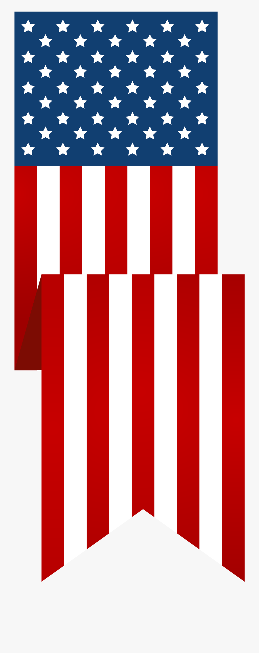 Transparent American Flag Clipart Vector - Vertical Banner Us Flag, Transparent Clipart
