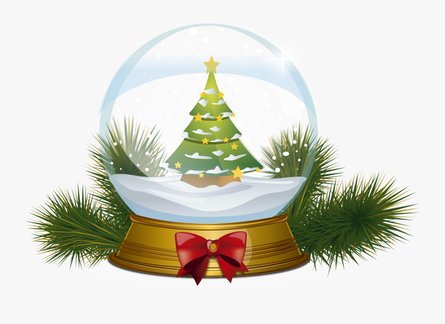 Christmas Tree Snowglobe Png Clipart Image - Snow Globe, Transparent Clipart