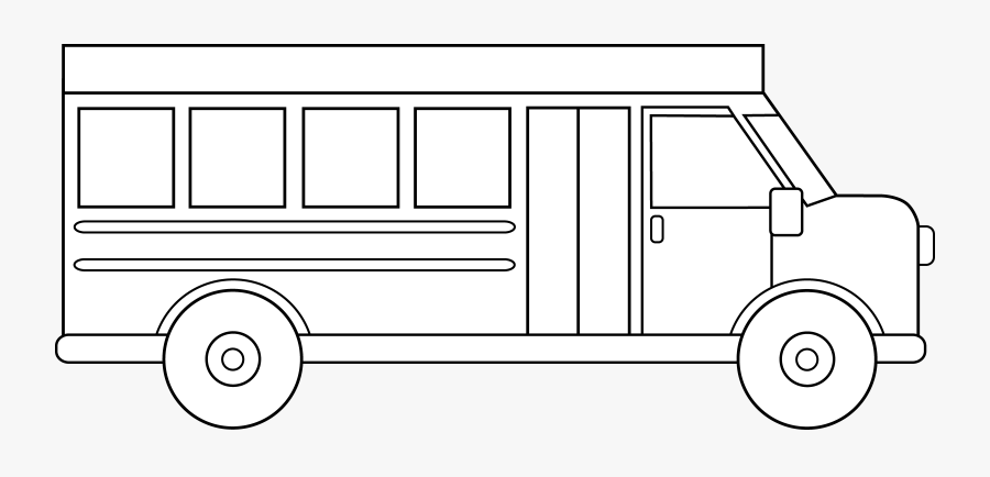 Free Bus Outline Picture - School Bus Line Art, Transparent Clipart