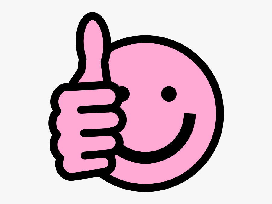 Smiley - Face - Clip - Art - Thumbs - Up - Pink Thumbs Up Clipart, Transparent Clipart