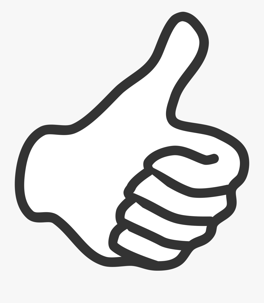 Thumbs Up Up Clipart - Thumb Clipart Black And White, Transparent Clipart