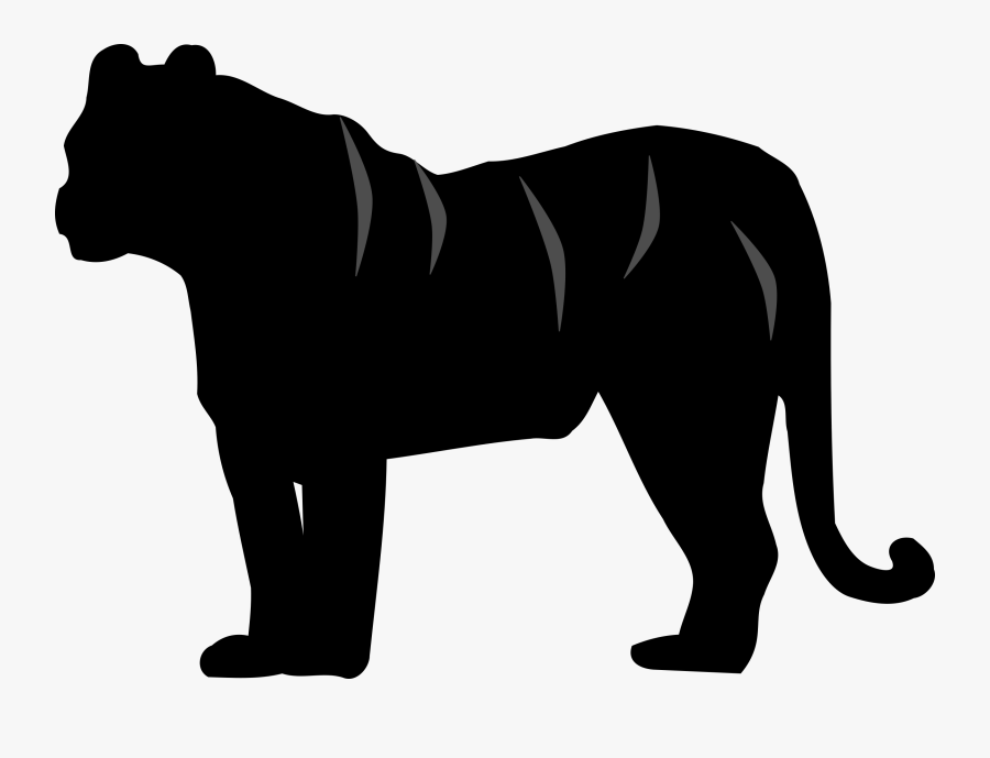 Silhouette Bclipart Tigerbclipart Animals - Silhouette Tiger Black And White Clipart, Transparent Clipart