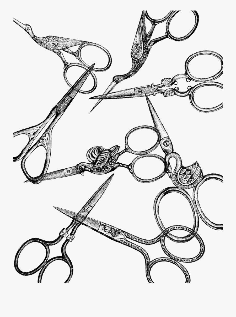 Vintage Scissors Clip Art - Scissor Vintage Png, Transparent Clipart