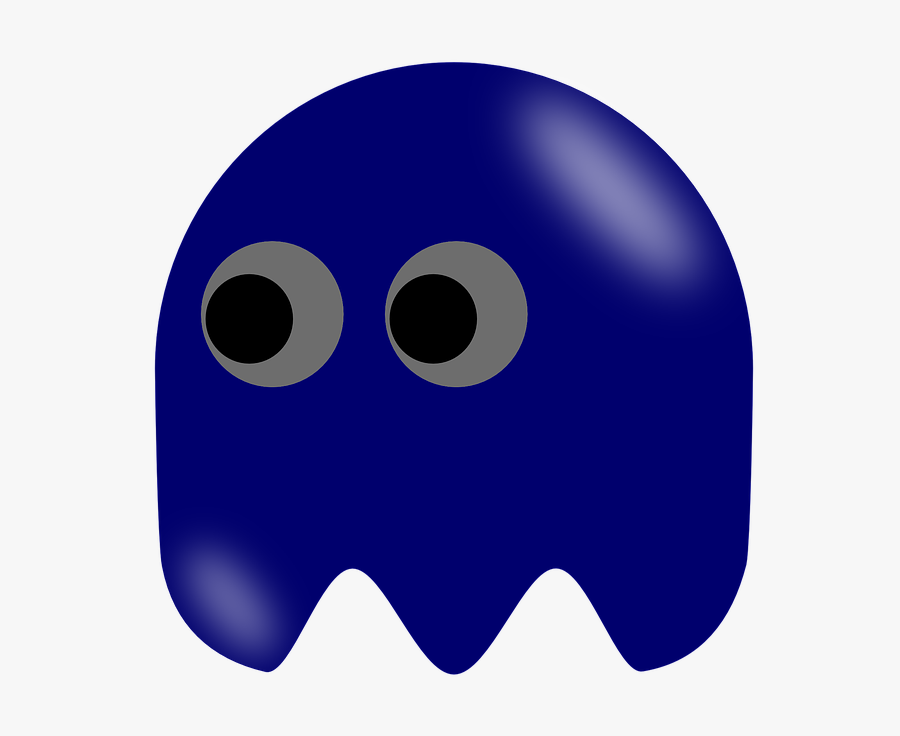 Pacman Clipart Ghost - Blue Ghost Pac Man Clipart, Transparent Clipart