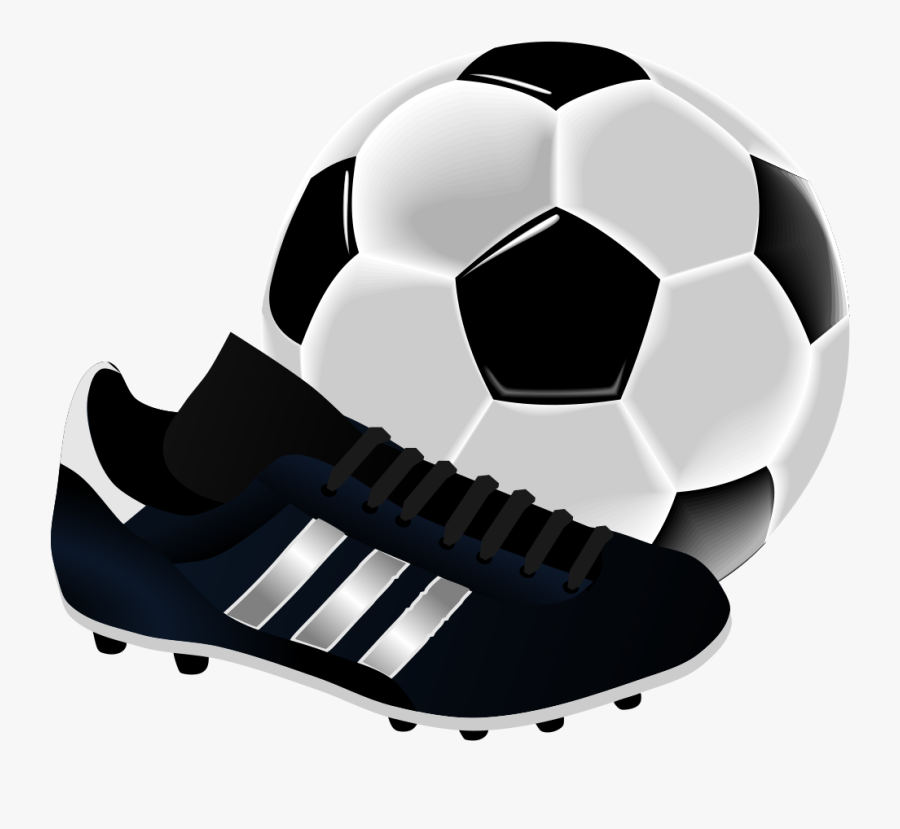 Soccer Ball Clipart - Soccer Ball And Shoe, Transparent Clipart