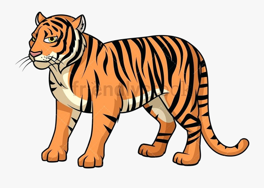 Tiger Bengal Clipart Wild Vector Cartoon Images Transparent - Tiger Clipart Cartoon, Transparent Clipart