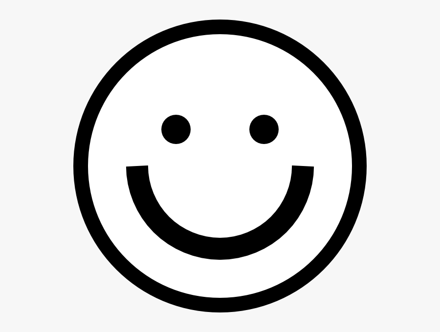 Smiley Face Clipart Black And White Free Clipart - Happy Emoji Black And White, Transparent Clipart