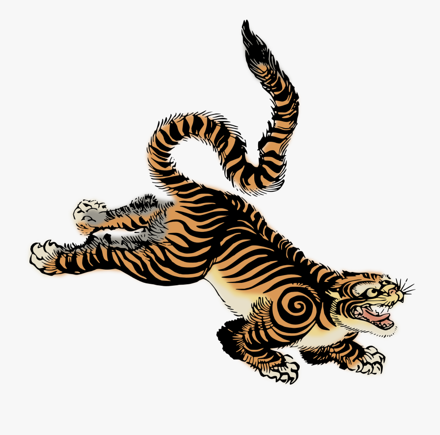 Vintage Tiger, Transparent Clipart