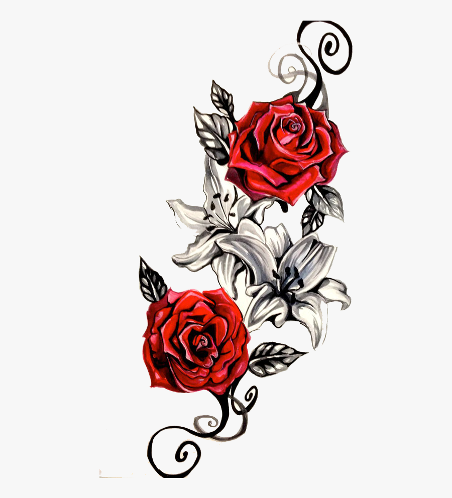 Snake Clipart Rose - Tattoo Png, Transparent Clipart