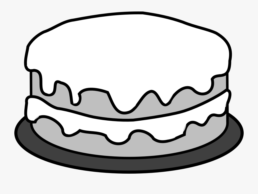 Clip Art Black And White Birthday Cake Clip Art - Cake Black And White Clipart, Transparent Clipart