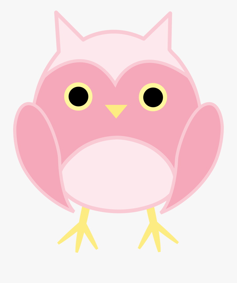 Cute Pink Owl - Cartoon, Transparent Clipart