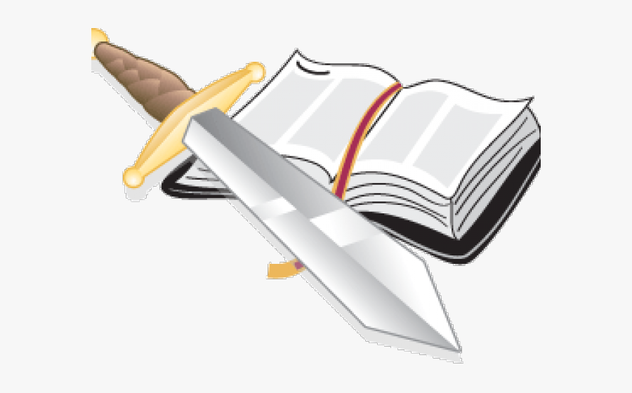 Transparent Clipart Sword - Bible And Sword Clipart, Transparent Clipart