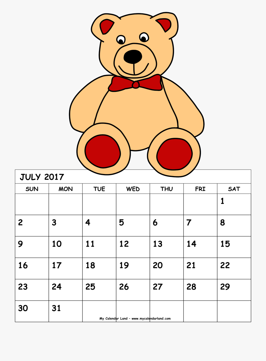 Calendar Clipart Children"s - Calendar August 2019 Cartoon, Transparent Clipart