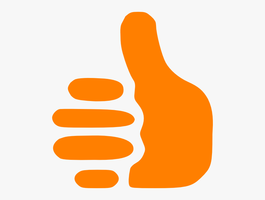 Orange Thumbs Up Png, Transparent Clipart