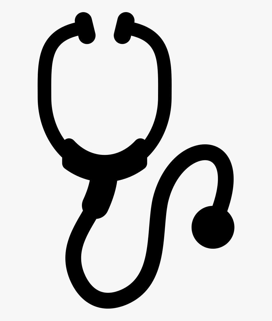 Stethoscope Clipart Svg - Black And White Doctor Clipart, Transparent Clipart