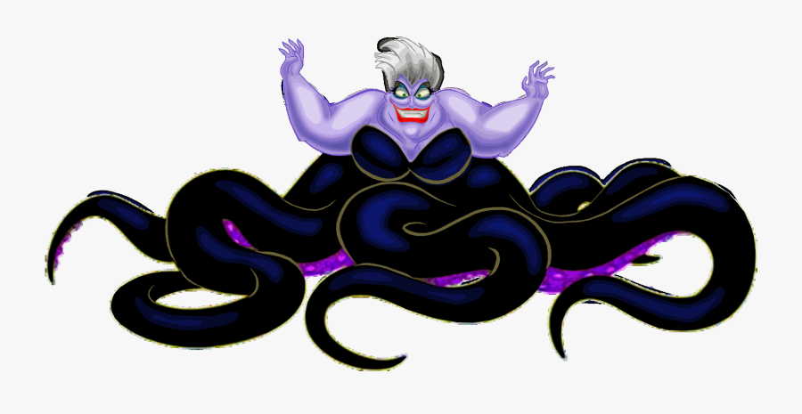 Ursula Little Mermaid Clipart - Little Mermaid Ursula Cartoon, Transparent Clipart
