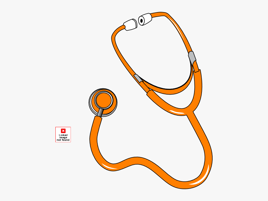 Orange Stethoscope By Pep Clip Art - Stethoscope Clipart Orange, Transparent Clipart