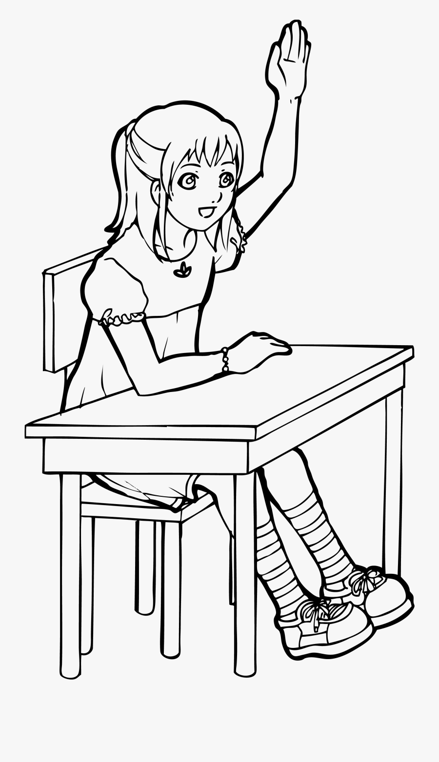 Raise Hand Clipart - Raise Your Hand Clipart Black And White, Transparent Clipart