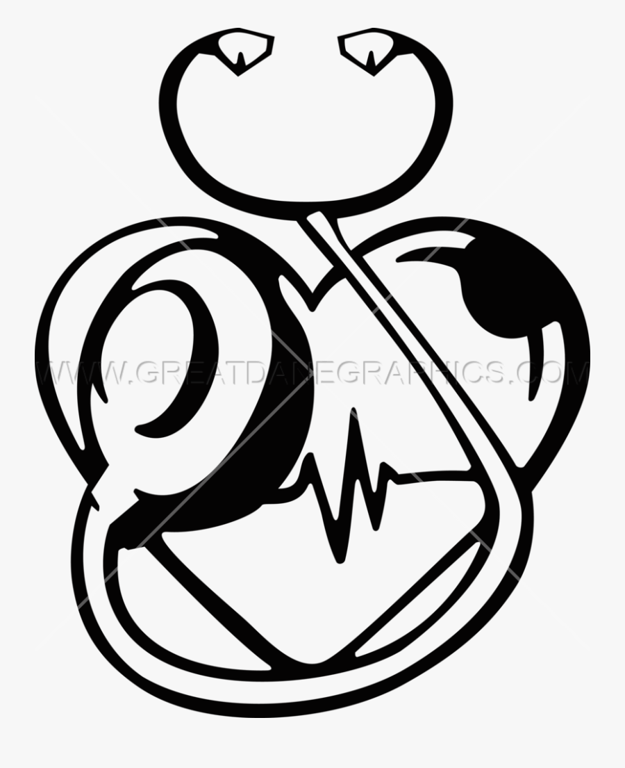 Stethoscope & Heart - Heart Stethoscope Clipart, Transparent Clipart