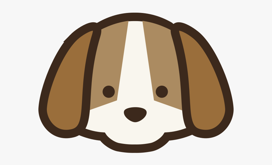 Cute Dog Clipart - Cute Cartoon Dog Head, Transparent Clipart