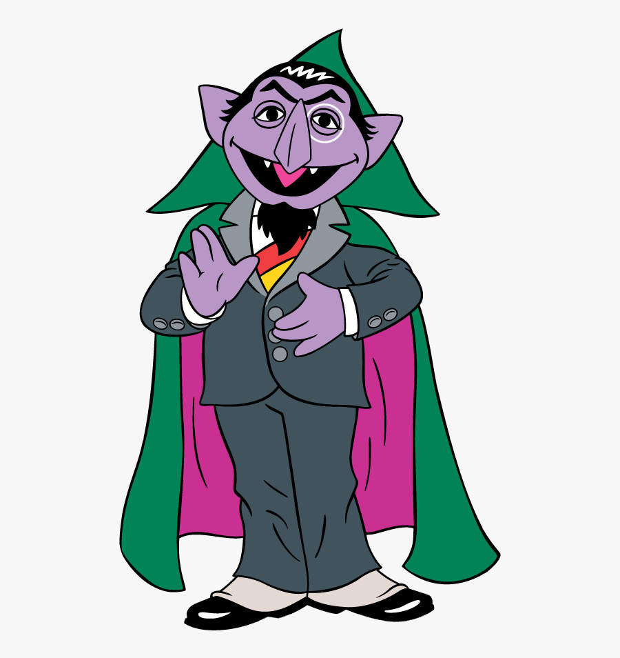 Count Sesame Street Cartoon, Transparent Clipart