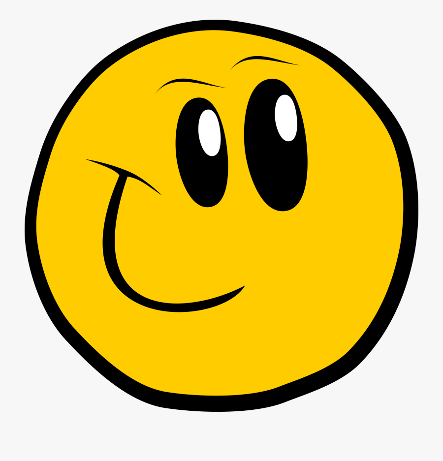 Cute Cartoon Smiley Face, Transparent Clipart