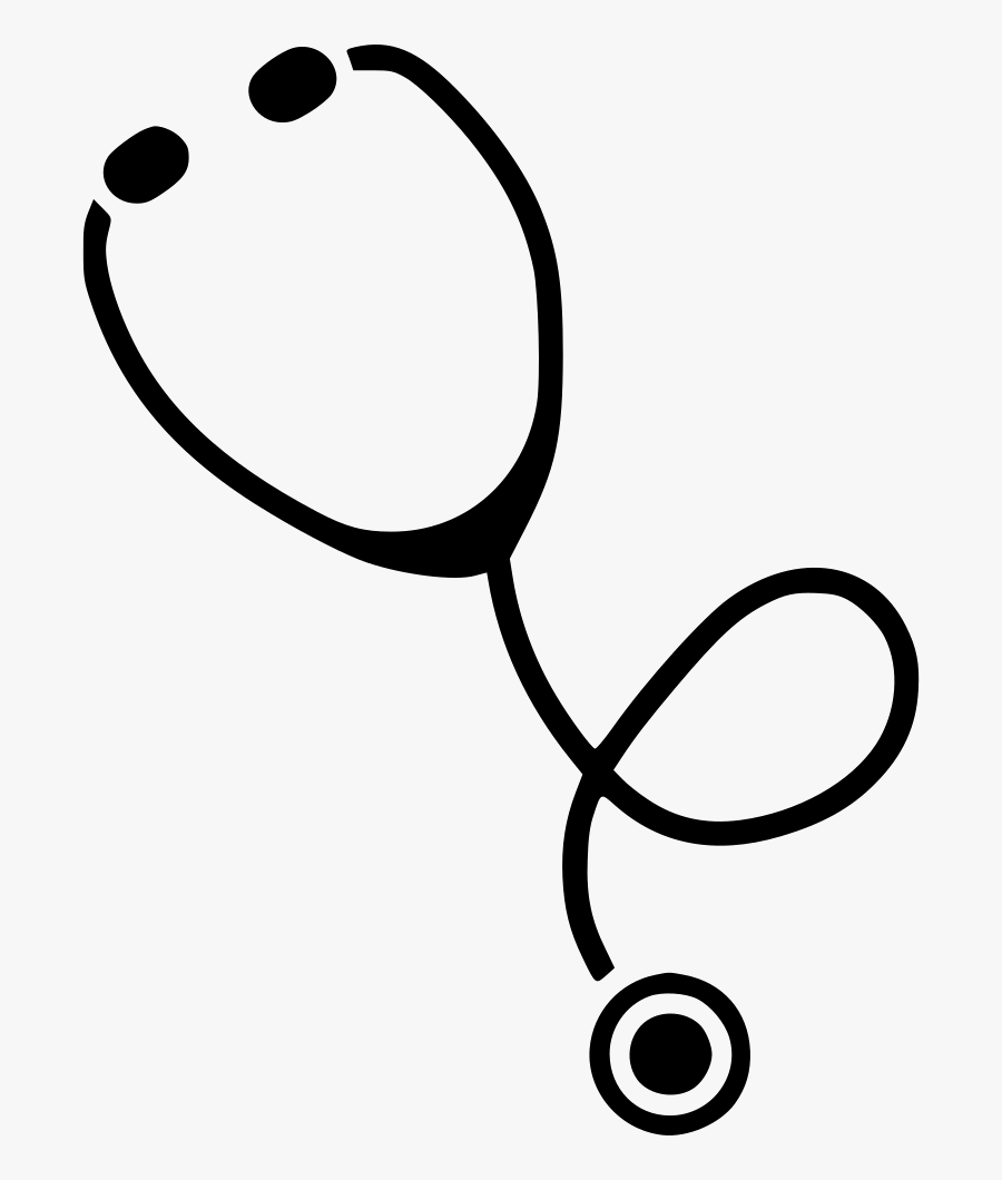 77452 - Stethoscope Clipart Black And White, Transparent Clipart