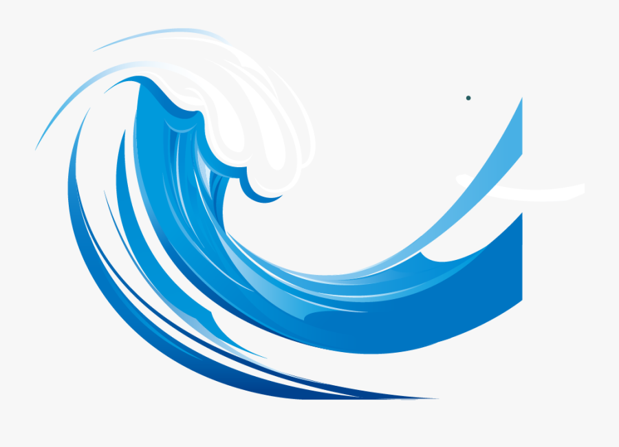 Waves Clipart Png - Blue Wave Png Vector , Free Transparent Clipart