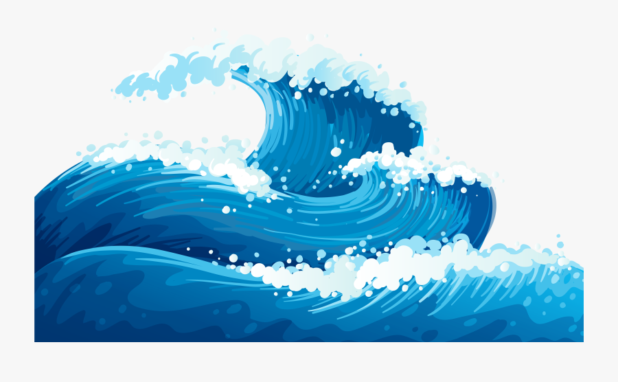 Ocean Wave Clip Art - Transparent Background Wave Clipart , Free