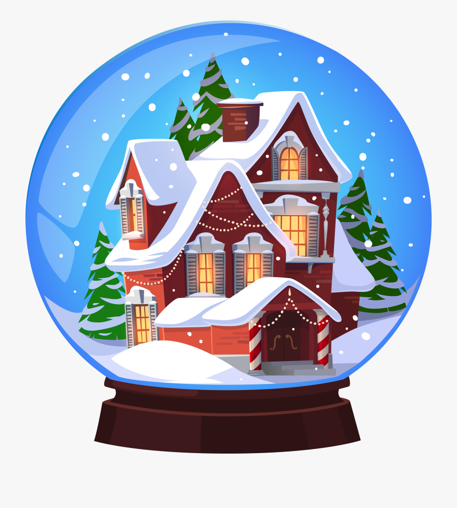 Snowflake Globe Clipart - Christmas Snow Globes Clipart, Transparent Clipart