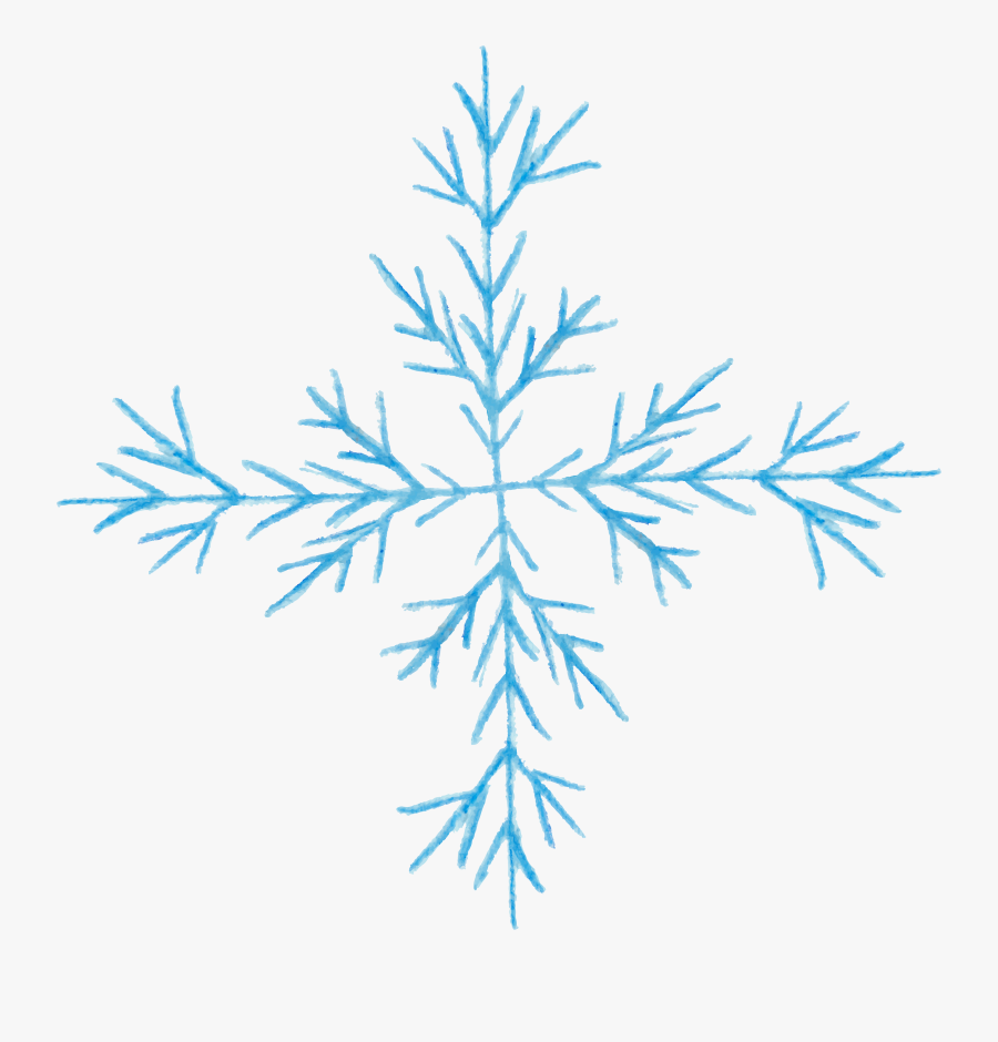 Snowflake And Leaf Clipart - Light Blue Snowflake Png, Transparent Clipart