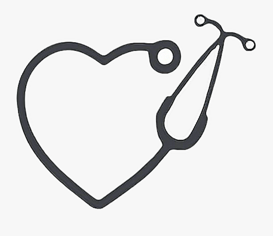 Stethoscope Heart Nursing Nurse Freetoedit - Stethoscope In A Heart, Transparent Clipart